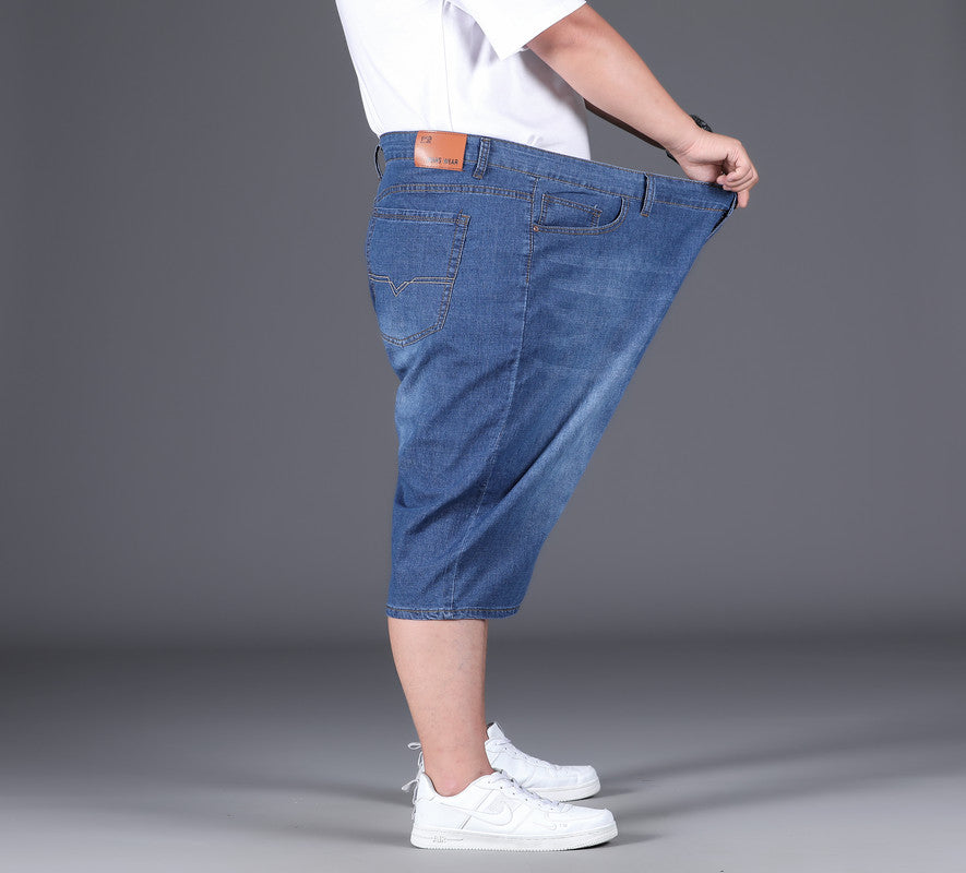 Plus Size Men's Minimalist Summer Knee Jeans