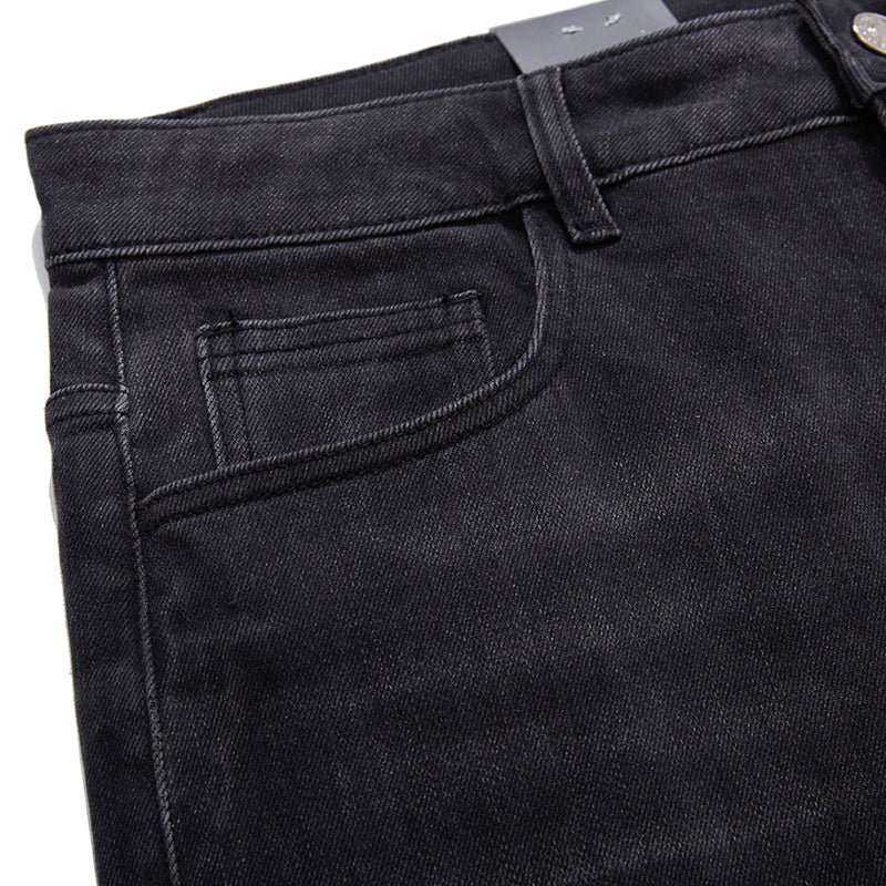 Übergröße Herren Minimalistische Straight Leg Jeans, Jeans für große Männer 