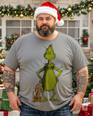 T-shirt à manches courtes Dr Seuss Le Grinch pour homme, grande taille