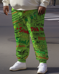 Men's Merry Grinch-mas Plus Size Hoodie&Pants