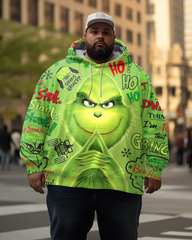 Men's Merry Grinch-mas Plus Size Hoodie&Pants