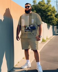 T-shirt et short Lincoln Touring grande taille pour homme 