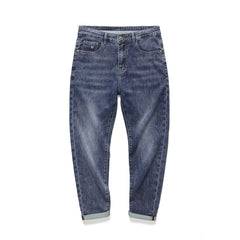 Übergröße Herren Geprägte Casual Blue Jeans, Frühling Denim Hose 