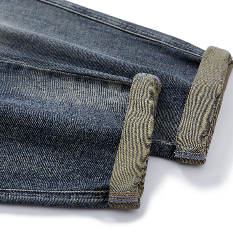 Stylische Distressed Straight Leg Jeans für Herren in Übergröße 