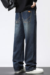 Plus Size Men's Stretch Harlan jean   Wide Leg Straight Jeans  Winter Pants