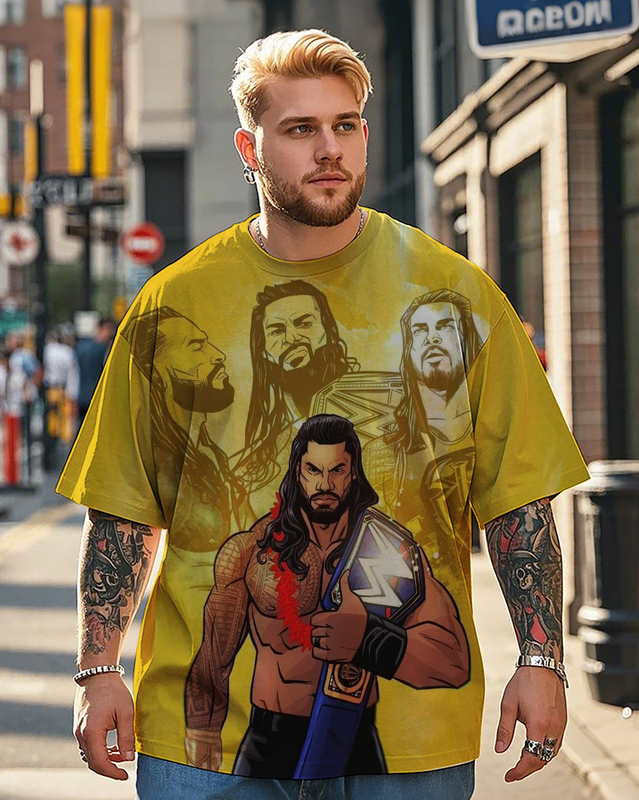 Wwe Men's Plus Size Short Sleeve T-Shirt