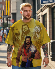 Wwe Men's Plus Size Short Sleeve T-Shirt