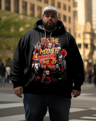 Men's Halloween Scream Horror Poster Plus Size Hoodie