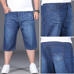 Plus Size Men's Minimalist Summer Knee Jeans