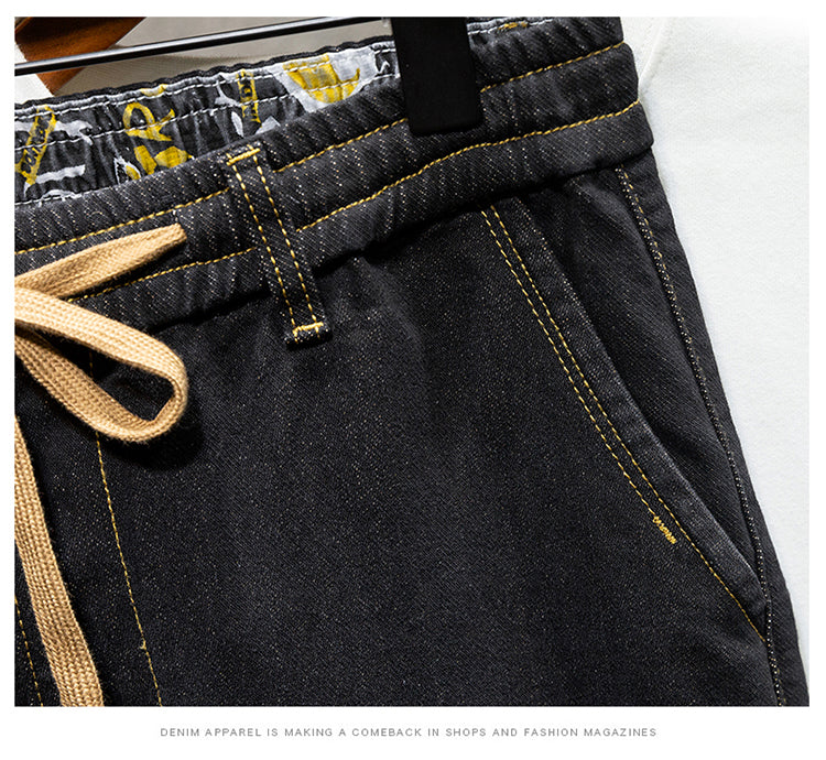 Jeans mit elastischer Taille für Herren in Übergröße, Stretch-Jeanshose 