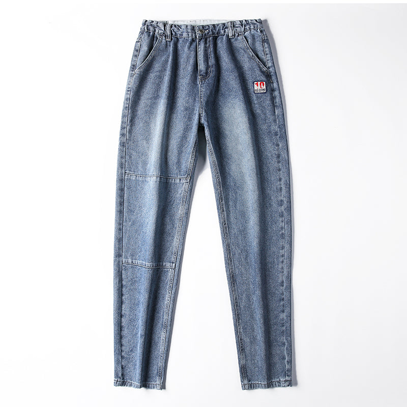 Lockere gerade Pops-Hose für Herren in Übergröße, Baggy-Jeans 