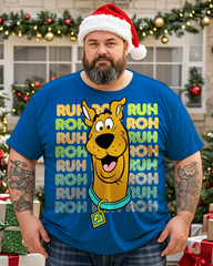 T-shirt à manches courtes grande taille Scooby-Doo Ruh Roh pour homme