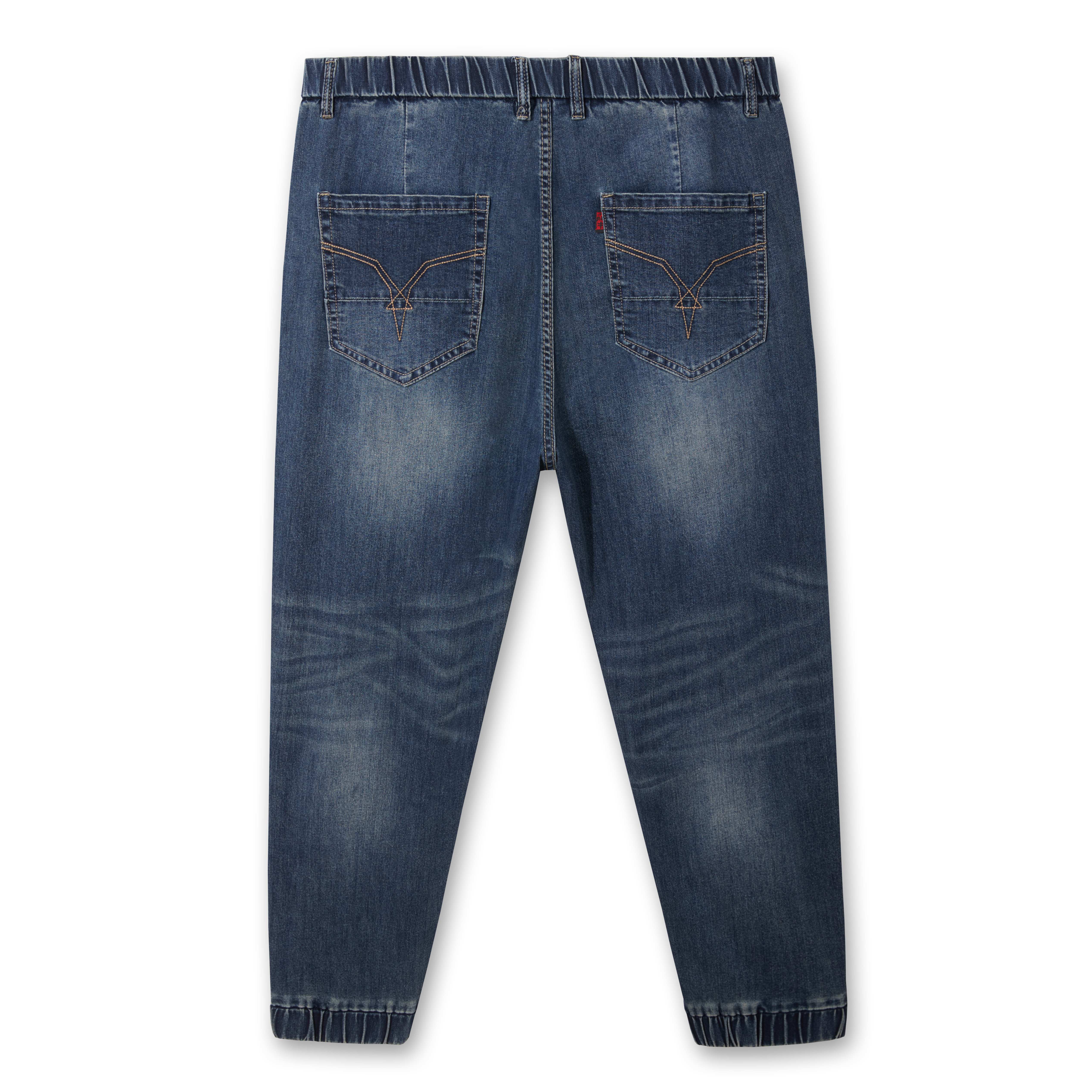 Jeans mit elastischem Bund für Herren in Übergröße, Stretch-Harlem-Jeans, Frühlings-Jeans 