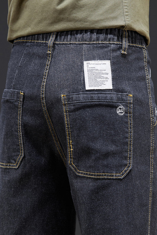 Übergröße Herren Stretch Harlan Jeans Weites Bein Gerade Jeans Winterhose 