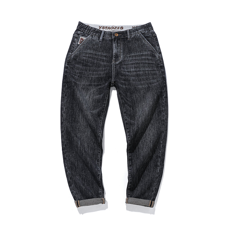 Gerade geschnittene Stretch-Jeans für Herren in Übergröße, Baggy-Stretch-Jeans 