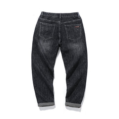 Gerade geschnittene Stretch-Jeans für Herren in Übergröße, Baggy-Stretch-Jeans 