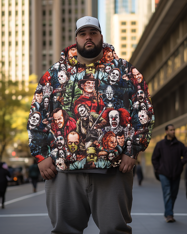 Men's Halloween Fabric Plus Size Hoodies