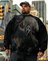 Men's Horror Movie Poster Artwork Ghostface Movie Plus Size Sweatshirts