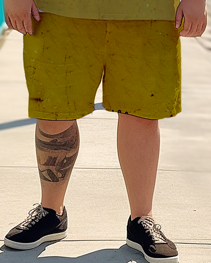 T-shirt et short grande taille pour homme INDIAN AMERICA'S PIONEER MOTORCYCLE