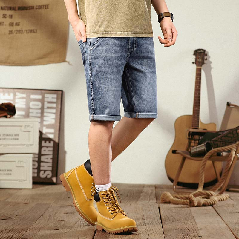 Plus Size Men's Minimalist Summer Knee Jeans