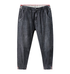 Jean taille élastique grande taille pour homme, jean Harlem extensible, pantalon en denim de printemps 