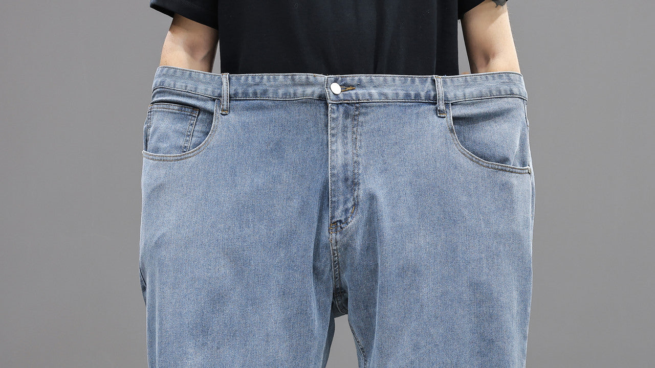 Jeans élastiques pour hommes grande taille 