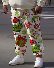 Sweat-shirts et pantalons à motif Grinch de Noël pour hommes, grande taille