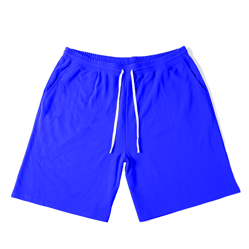 T-shirt et short basiques bleus à col ras du cou pour hommes, grande taille,