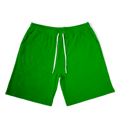 T-shirt et short basiques à col ras du cou vert pour hommes, grande taille,