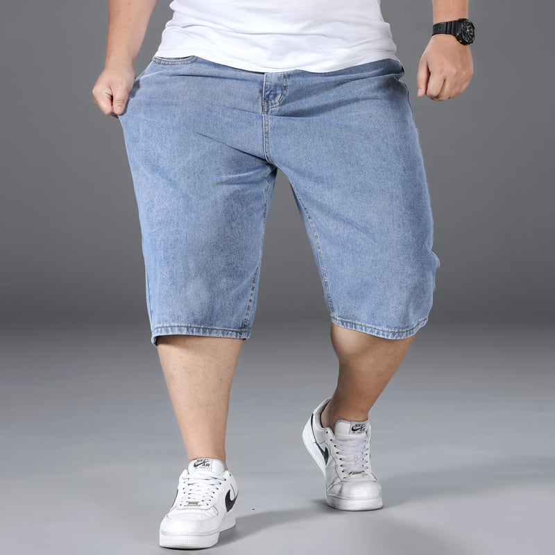 Plus Size Men's Minimalist Summer Knee Jeans