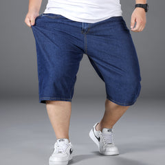 Plus Size Men's Minimalist Summer Knee Jeans