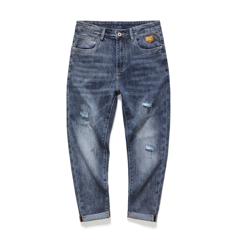 Lässige Jeans für Herren in Übergröße, Distressed-Jeans 