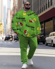 Sweat-shirts et pantalons Grinch de Noël pour hommes de grande taille