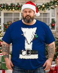 Men's Awkward Styles Santa Christmas Plus Size Short Sleeve T-Shirt