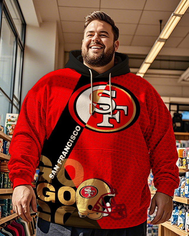 Sweat à capuche grande taille pour homme des 49ers