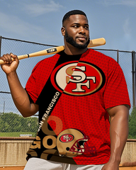 T-shirt à manches courtes pour homme 49ers grande taille