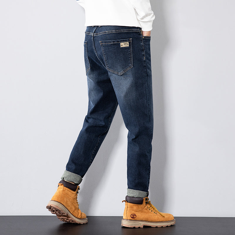 Plus Size Men's Winter Stretch Jeans