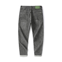 Jeans décontractés brodés grande taille pour hommes, pantalons en denim de printemps 