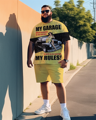 T-shirt et short grande taille My Garage pour hommes Legends 