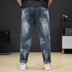 Plus Size Men's Fashionable Jeans, Heavy Craft Jeans