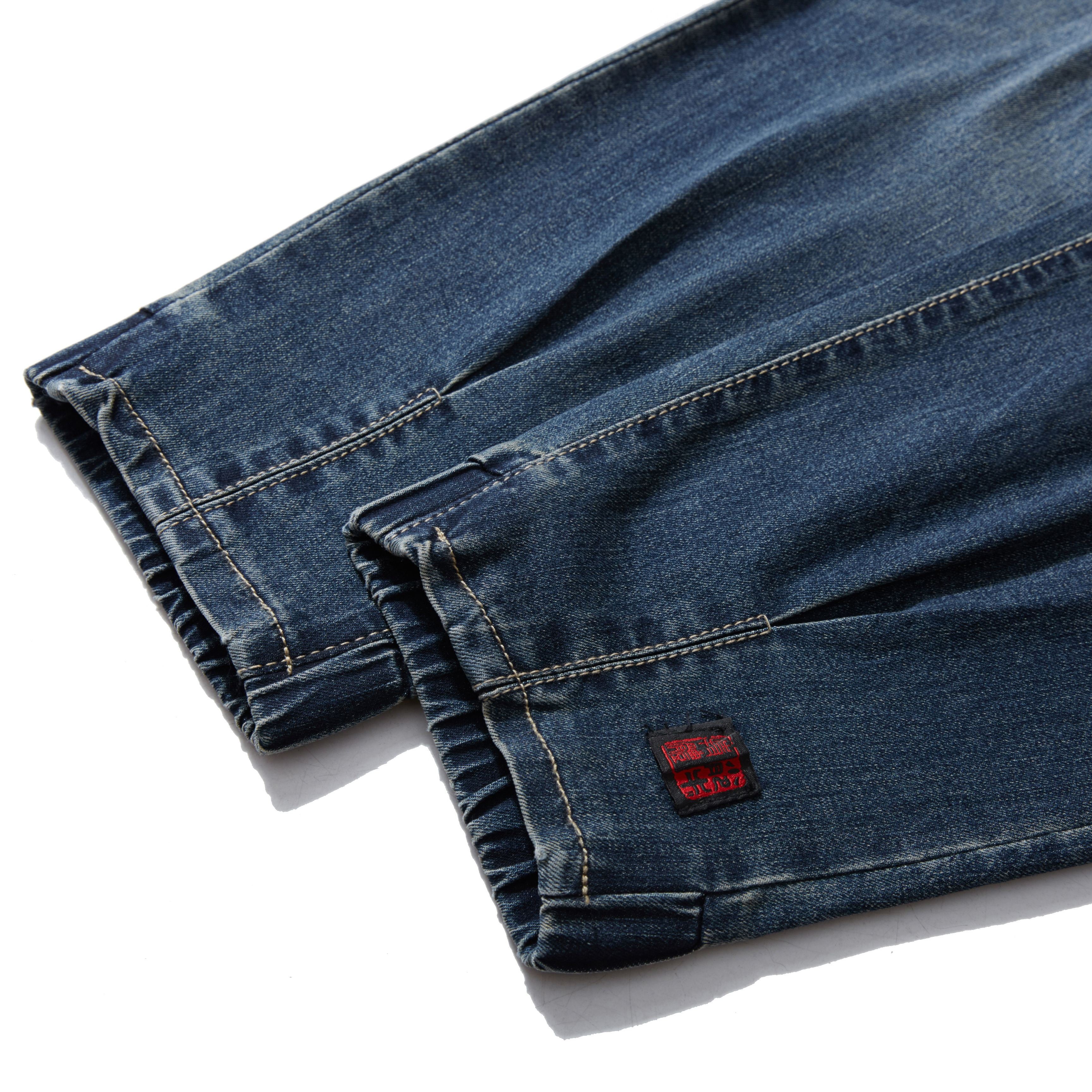 Jeans mit elastischem Bund für Herren in Übergröße, Stretch-Harlem-Jeans, Frühlings-Jeans 