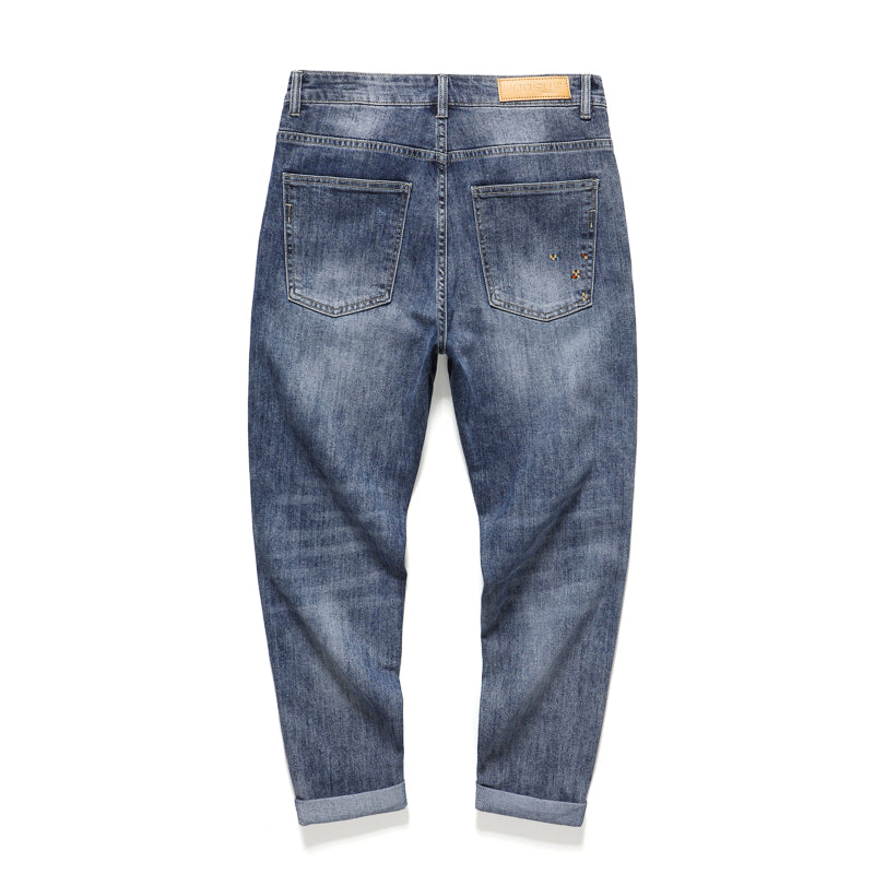 Lässige Jeans für Herren in Übergröße, Distressed-Jeans 