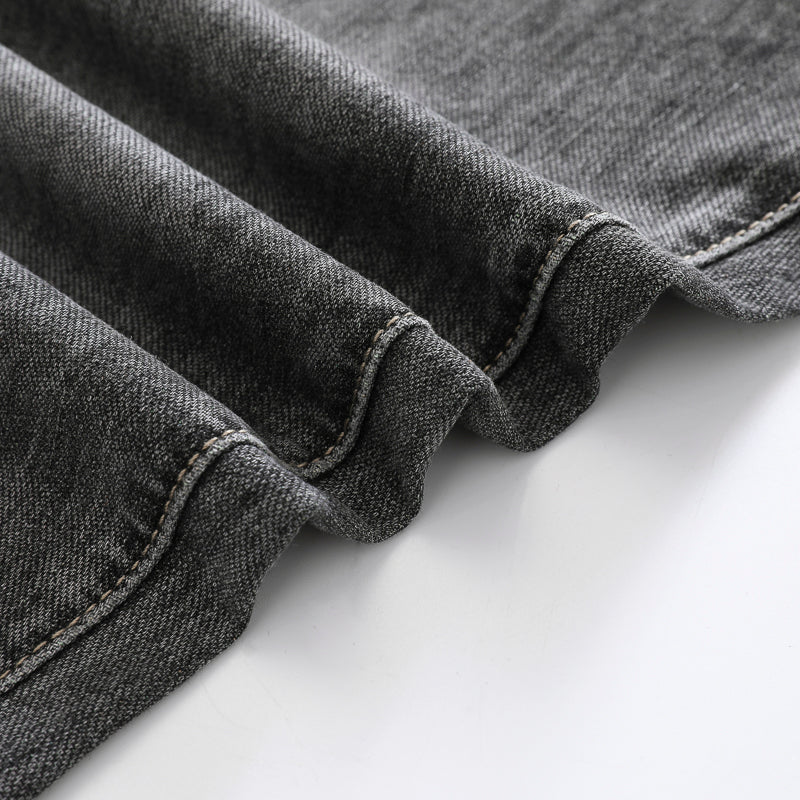 Übergröße Herren Jeans mit Stickerei, lässige Frühlingsjeans 