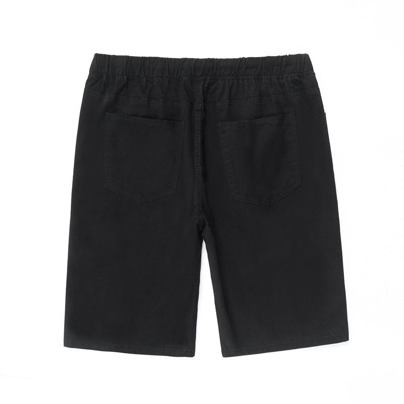 Plus Size Men's Elastic Waist Drawstring Shorts ,Simple Versatile Shorts,Summer Casual Knee Pants