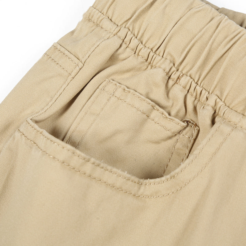 Plus Size Men's Elastic Waist Drawstring Shorts ,Simple Versatile Shorts,Summer Casual Knee Pants