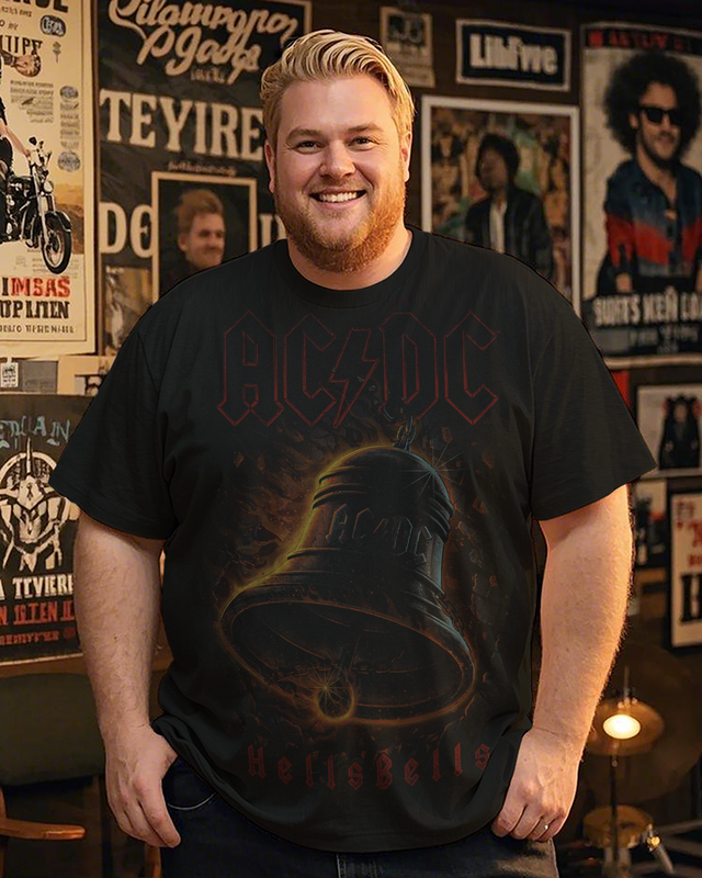 AC DC Men's Plus Size Short Sleeve T-Shirt