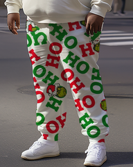 Men's Christmas Ho Ho Ho Plus Size Sweatshirts&pants