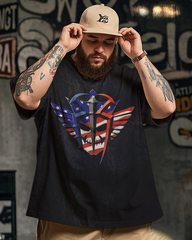 T-shirt à manches courtes pour homme de grande taille American Nightmare