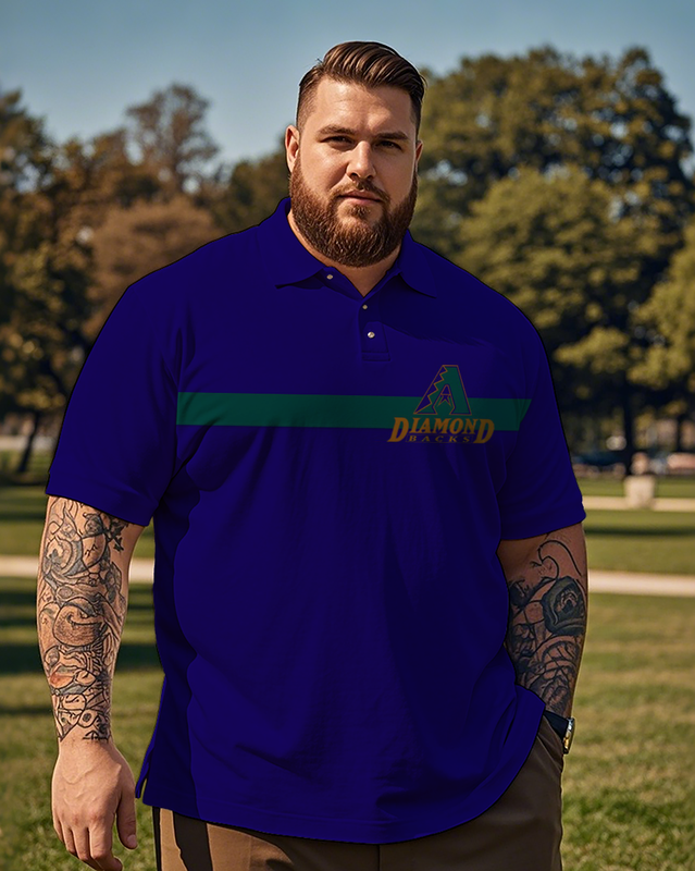 Arizona Diamondbacks Lässiges kurzärmliges Poloshirt für Herren in Übergröße 