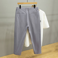 Plus Size Men's Casual Ankle Pants, Tapered Pants